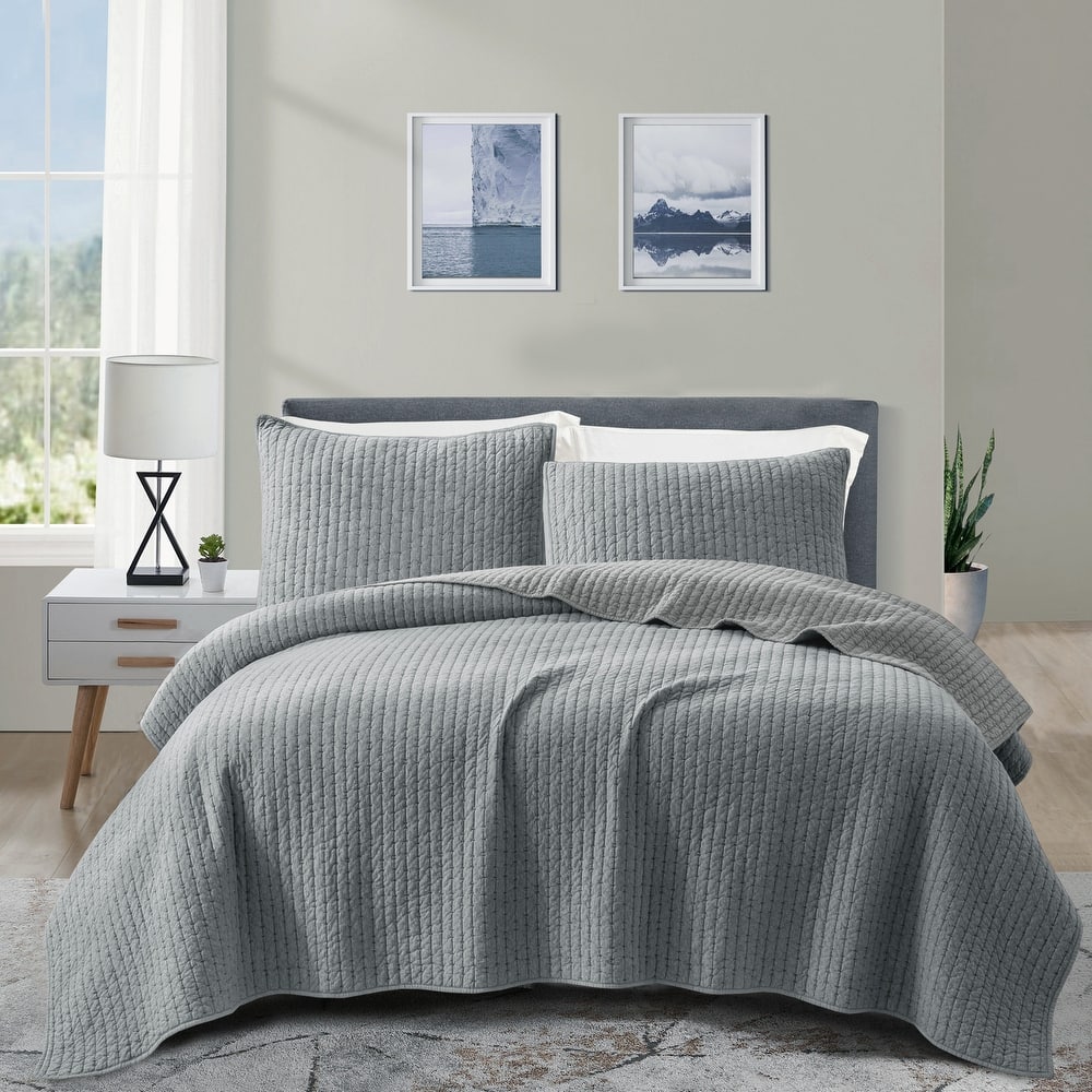 Cotton Reversible 3 Piece Quilt Set