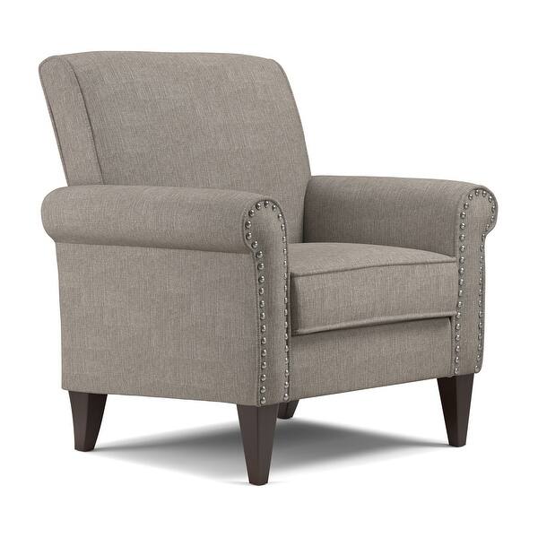 slide 11 of 10, Copper Grove Herve Dove Grey Linen Arm Chair Dove Grey