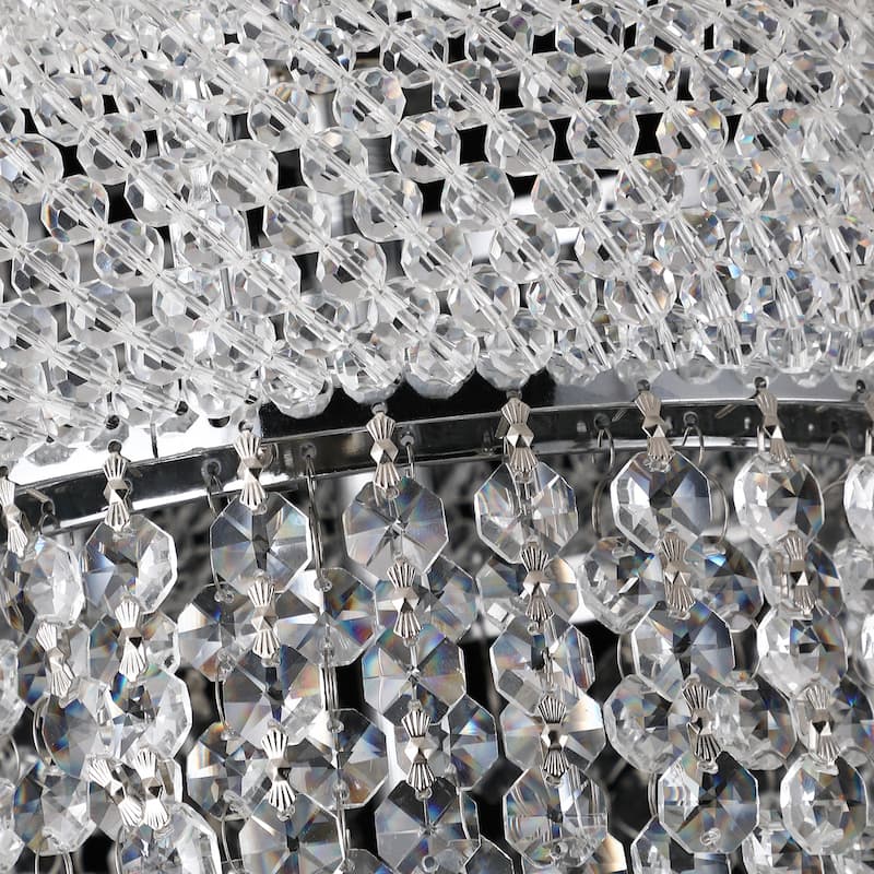 28-Inch Crystal Chandelier Lighting Modern Interior Luxury K9 Bedroom Crystal Chandelier Ceiling Light