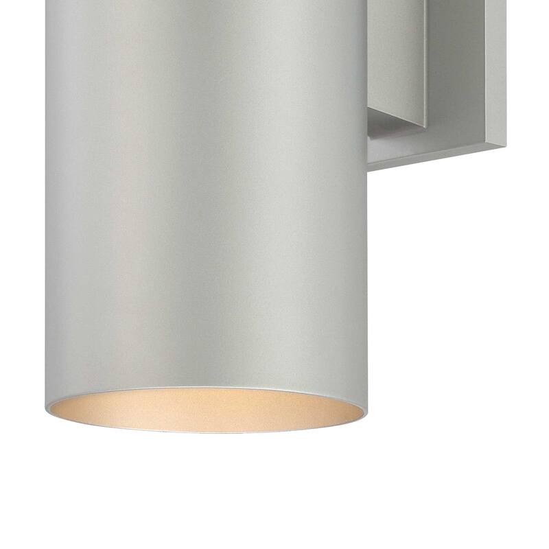 Volume Lighting 1-Light Silver Gray Aluminum LED Cylinder Sconce