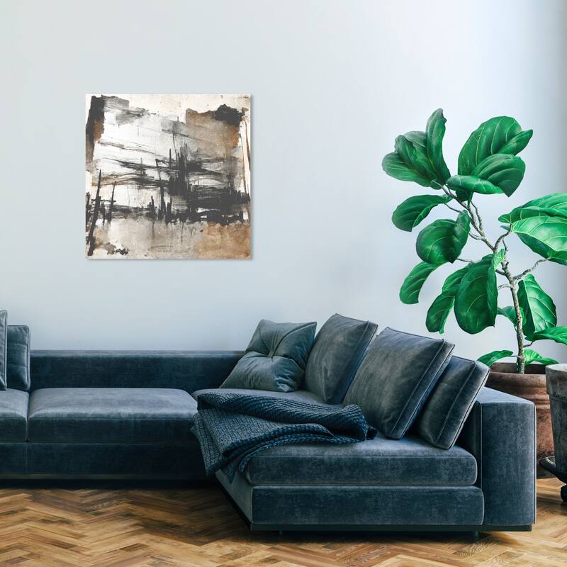 Wynwood Studio Abstract Rockspring Hut Brown and Modern & Contemporary Wall Art Canvas Print - 30 x 30