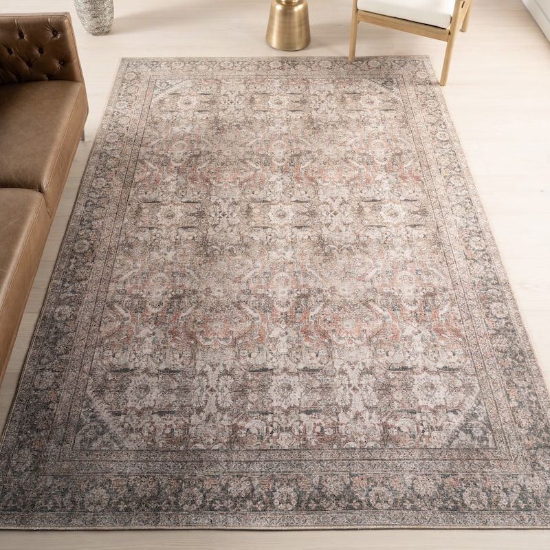 Nuloom Hillstone Collection Traditional Vintage Medallion Area Rug - 10' x 13' - Deka Brown - Rectangle