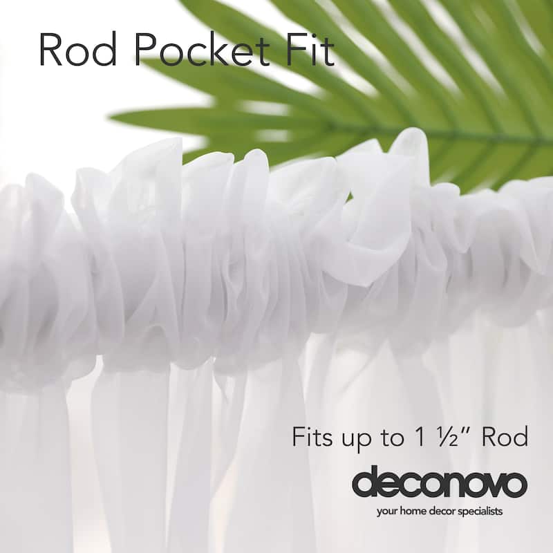 Deconovo Sheer Voile Curtain (2 Panel)
