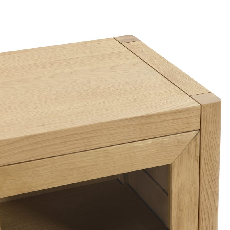 Beechgrove Four Door Sideboard in Natural Brown by Kosas Home - 78Wx18Dx34H