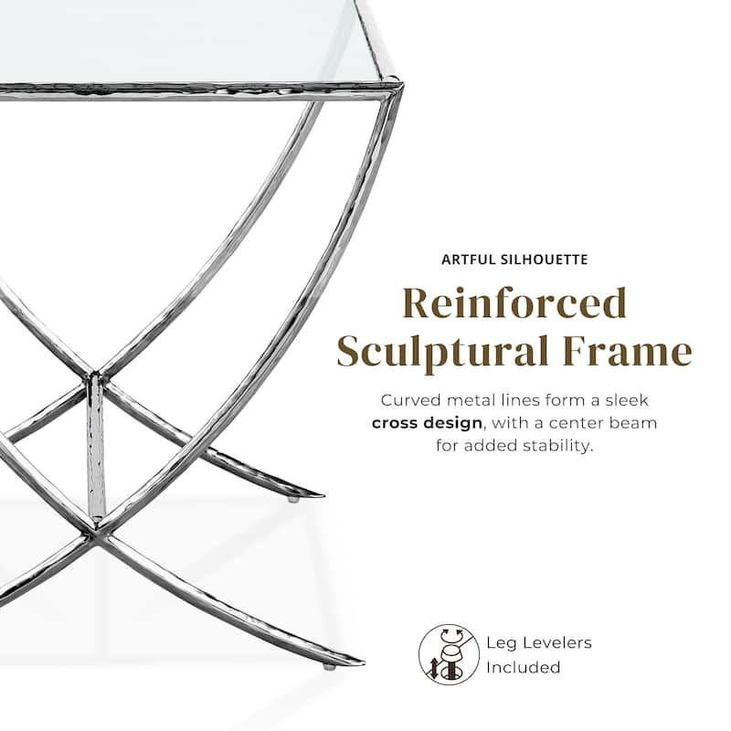 Furniture of America Zayen Modern 3-Piece Upholstered Queen Size Hammered Metal Camelback Bedroom Set with 2 Nightstands