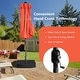 preview thumbnail 44 of 53, Costway 11 PCS Patio Dining Set with 15ft Double-Sided Patio Umbrella