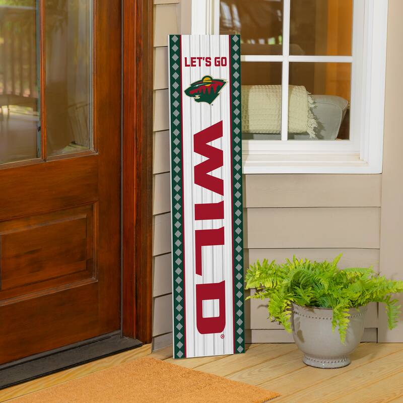 47" Double Sided Seasonal Porch Leaner, Minnesota Wild - 47" x 11.25"