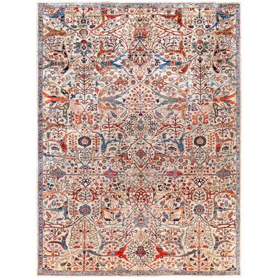 Serapi One-of-a-Kind Hand-Knotted Area Rug - Gray - 8' 11" x 12' 0"