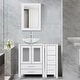 preview thumbnail 67 of 106, 36" Bathroom Vanity with Sink Set Side Cabinet White - W-Glass clear round sink