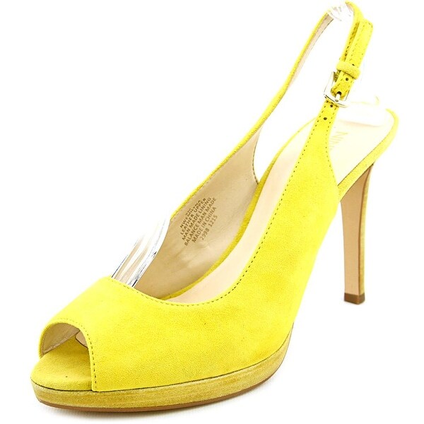 Nine West Emilyna Peep-Toe Suede Slingback Heel