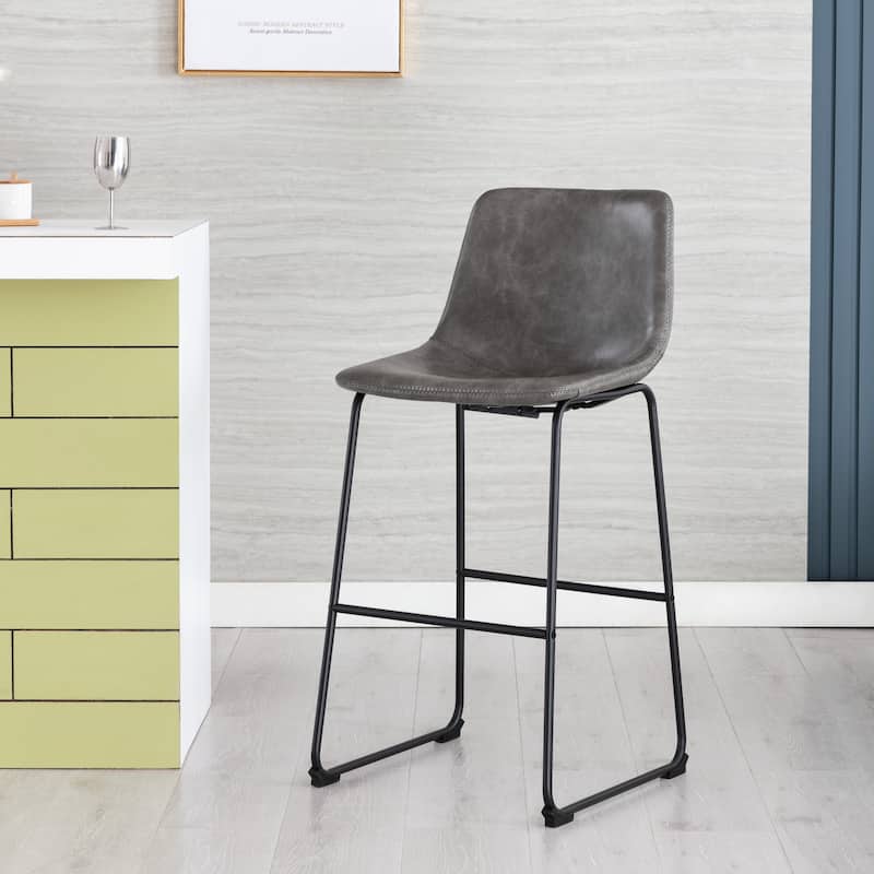 Corvus Thurso Faux Leather 30-inch Bar Stool (Set of 2)