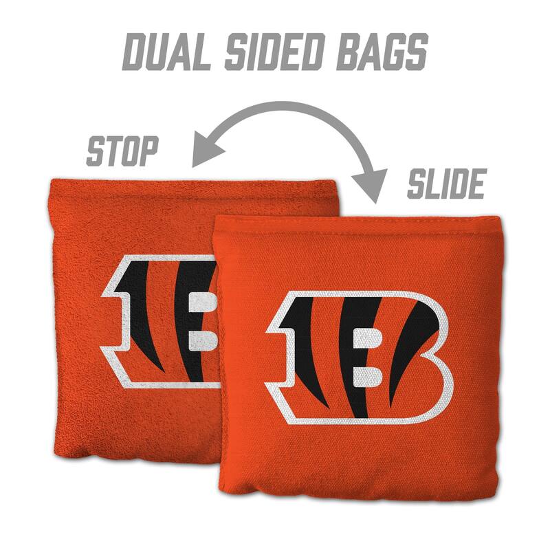 Cincinnati Bengals NFL Dual Sided Pro Stop & Slide Cornhole Bags