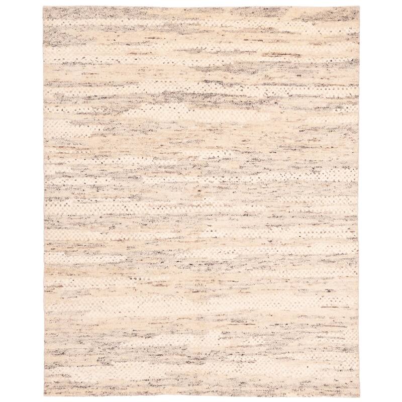 ECARPETGALLERY Hand-knotted Looma Ivory Wool Rug - 8'0 x 9'11