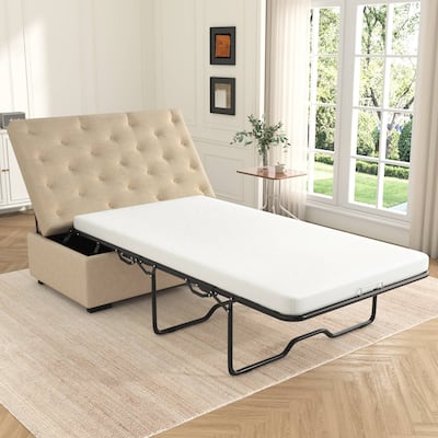 Convertible folding sofa with folding sofa bed and memory mattress