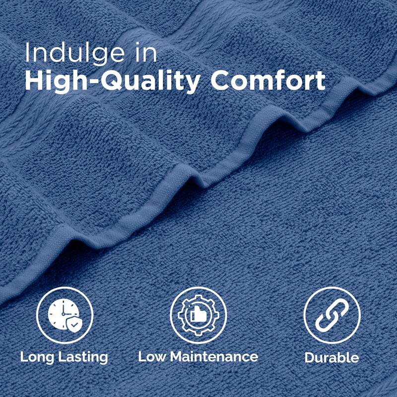 Superior Miami 100% Cotton 6-Piece Towel Set - Lightweight & Quick Drying