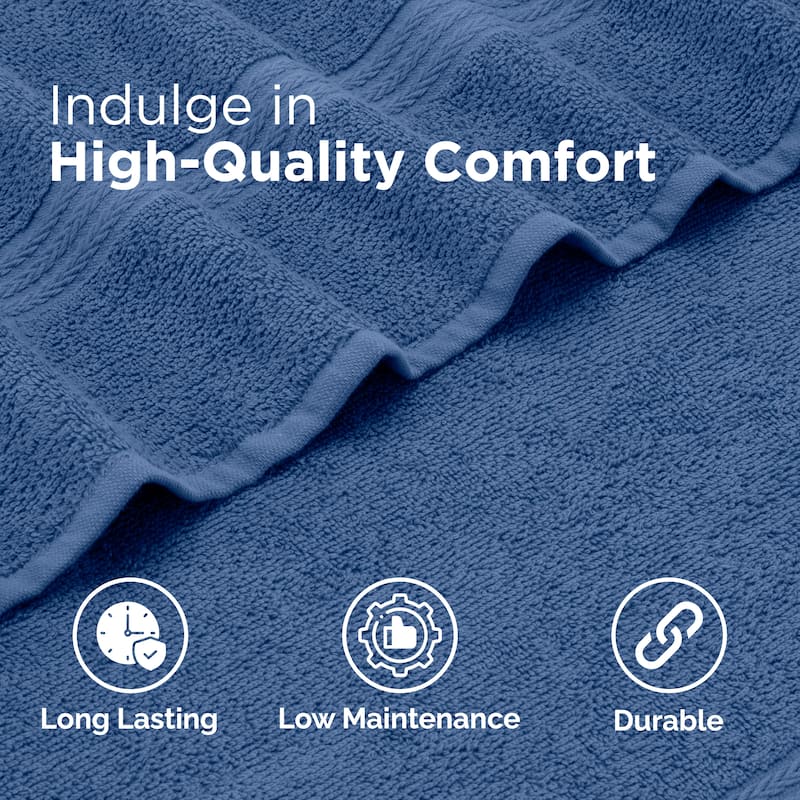 Superior Miami 100% Cotton 6-Piece Towel Set - Lightweight & Quick Drying