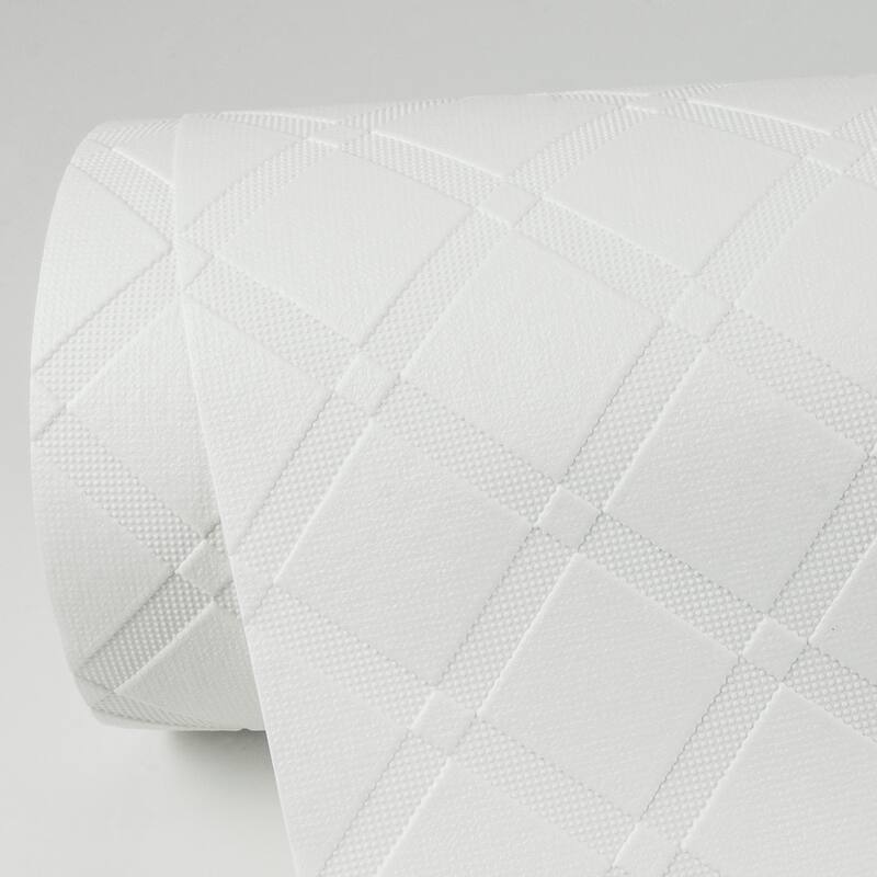 Brewster Armin White Diamond Trellis Paintable Wallpaper - 396in x 20.9in x 0.025in