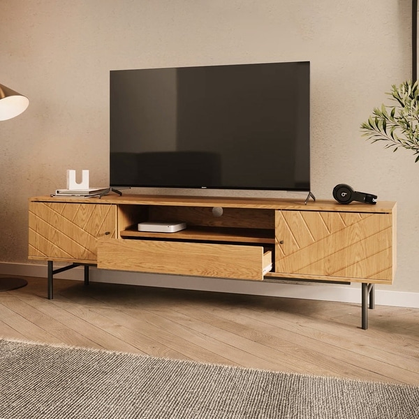 Oak effect tv stand discount
