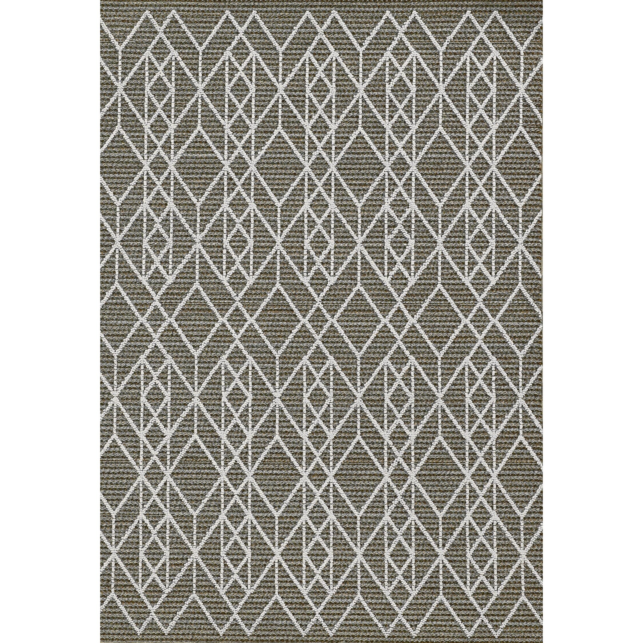 8'X10' Grey Machine Woven Uv Treated Geometric Indoor Outdoor Area Rug 8'X10' Grey Machine Woven Uv Treated Geometric Indoor Outdoor Area Rug