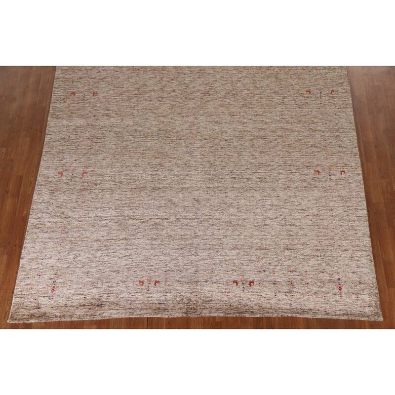 Gabbeh Area Rug Handmade Living Room Wool Carpet - 8'2"x 9'11"