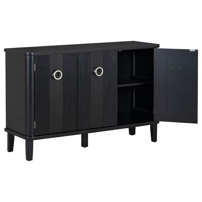 Mandschuric Cabinet with Three Acacia Solid Doors