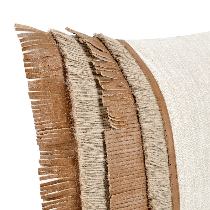 Villa by Classic Home Pottery 14"x26" Chestnut Cotton Throw Pillow
