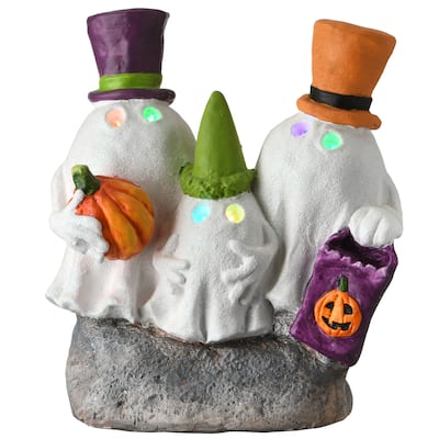 National Tree Company Halloween Trick Or Treating Ghosts Decoration, LED Lights, 15 Inches - 15 in