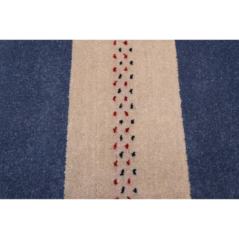 ECARPETGALLERY Hand Loomed Kashkuli Gabbeh Light Grey Wool Rug - 6'7 x 9'8