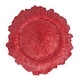 preview thumbnail 9 of 20, Radiant Elegance Starburst Charger (Set of 4) Red - 4 Piece