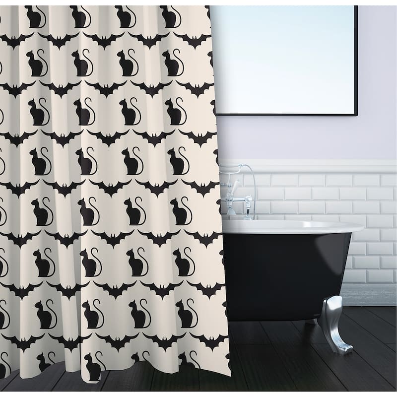Cats and Bats Shower Curtain