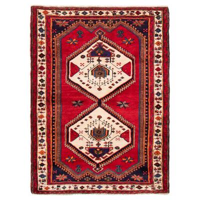 ECARPETGALLERY Hand-knotted Anadol Red Wool Rug - 4'5 x 6'0
