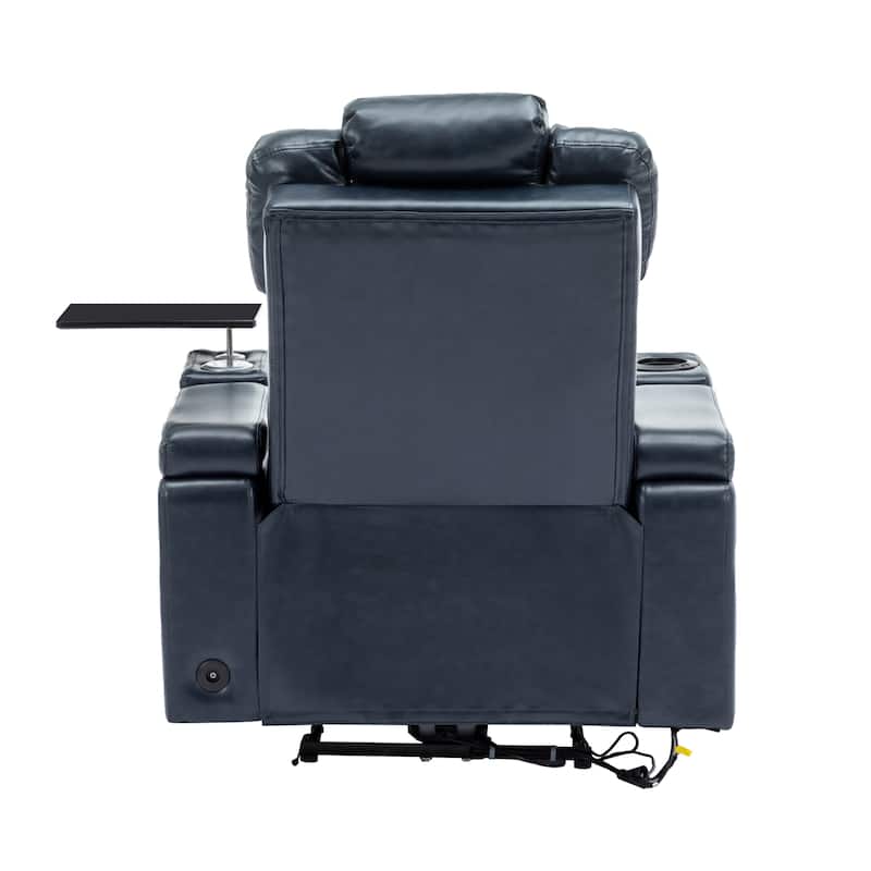 Power Recliner Individual Seat Home Theater Recliner with Cooling Cup Holder, Bluetooth Speaker, LED Lights, USB Ports