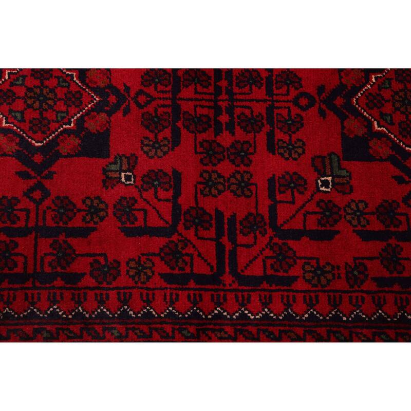 ECARPETGALLERY Hand-knotted Finest Khal Mohammadi Red Wool Rug - 4'4 x 7'0
