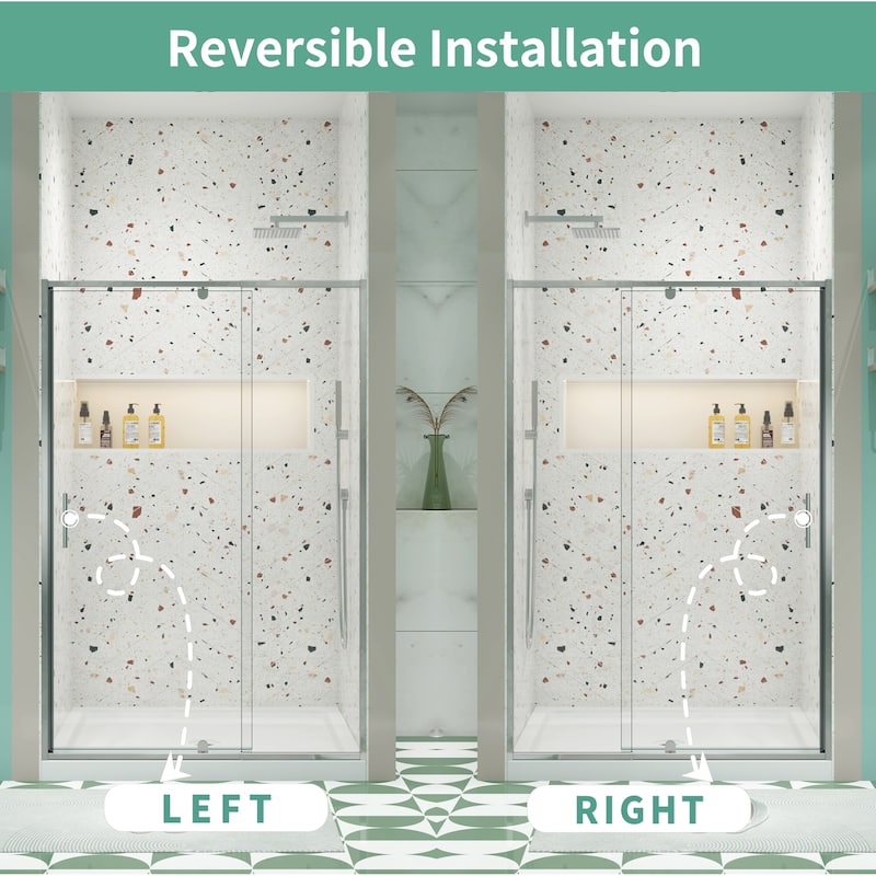 Piovt Swing Glass Shower Door - 54*71