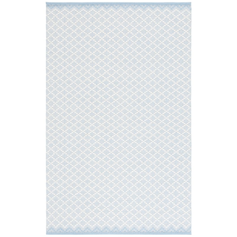 SAFAVIEH Hand-Woven Vermont Dedra Transitional Wool Rug - 5' x 8' - Light Blue/Ivory