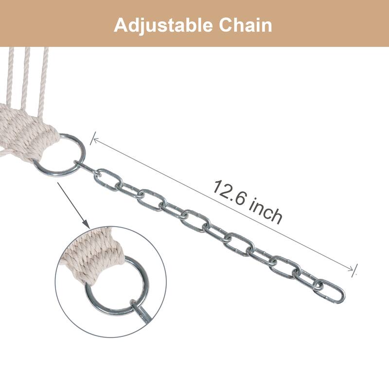 2 Person Spreader Bar Hammock,rope hammock with bag, 78.7*55.1