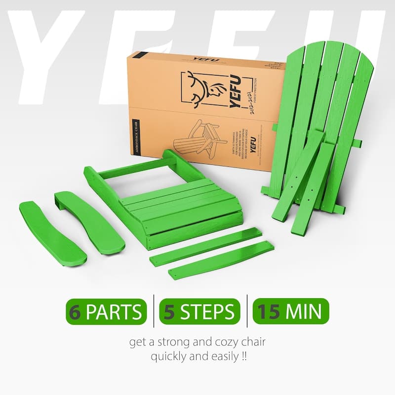 WINSOON All Weather HIPS Outdoor Plastic Adirondack Chair