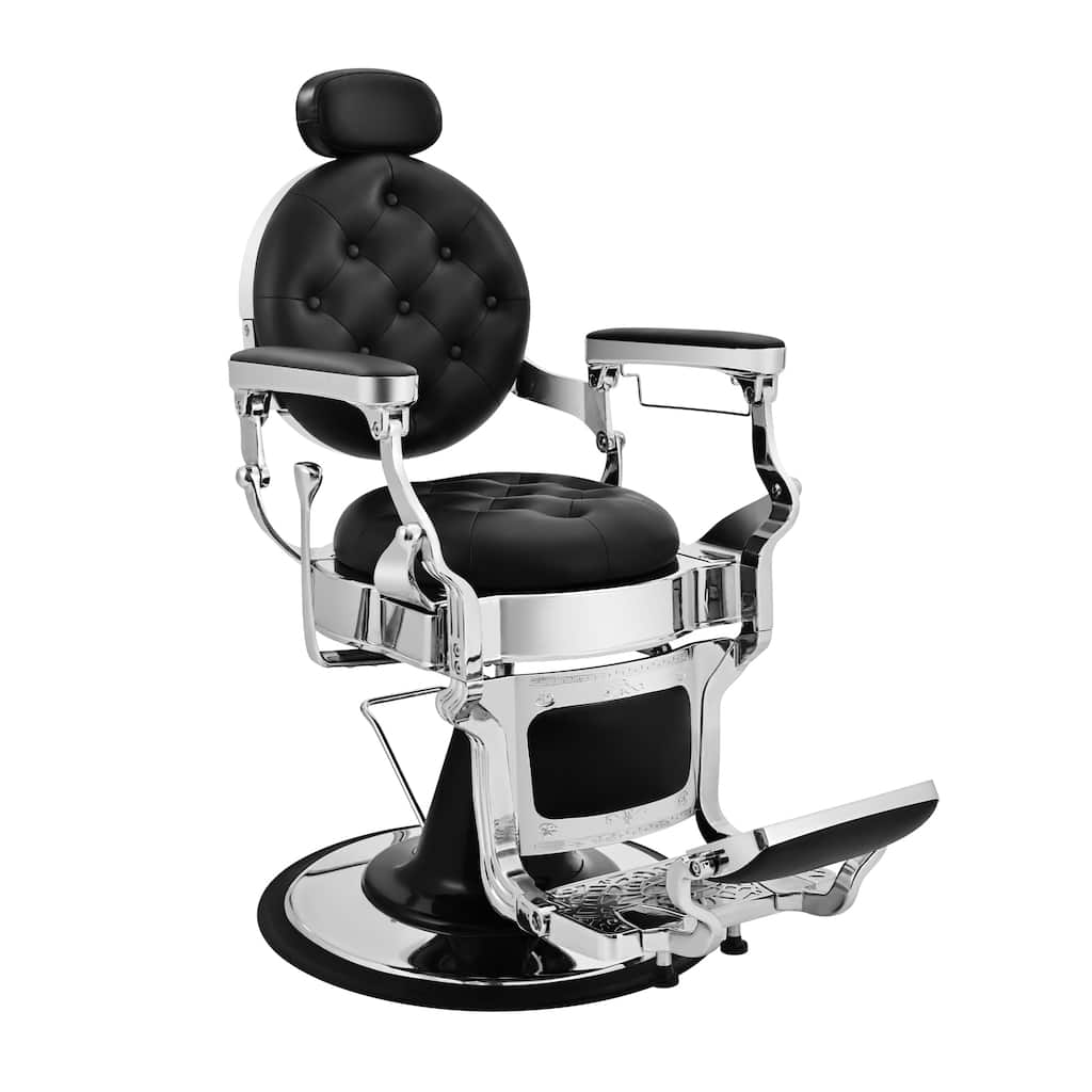 Barber Chair Hydraulic Vintage with Adjustable Height Headrest