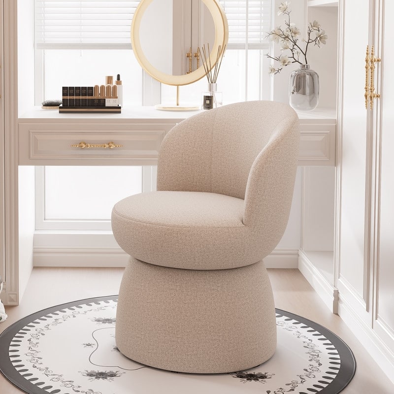 Swivel Modern Accent Chair, Armless Barrel Chairs for Living Room
