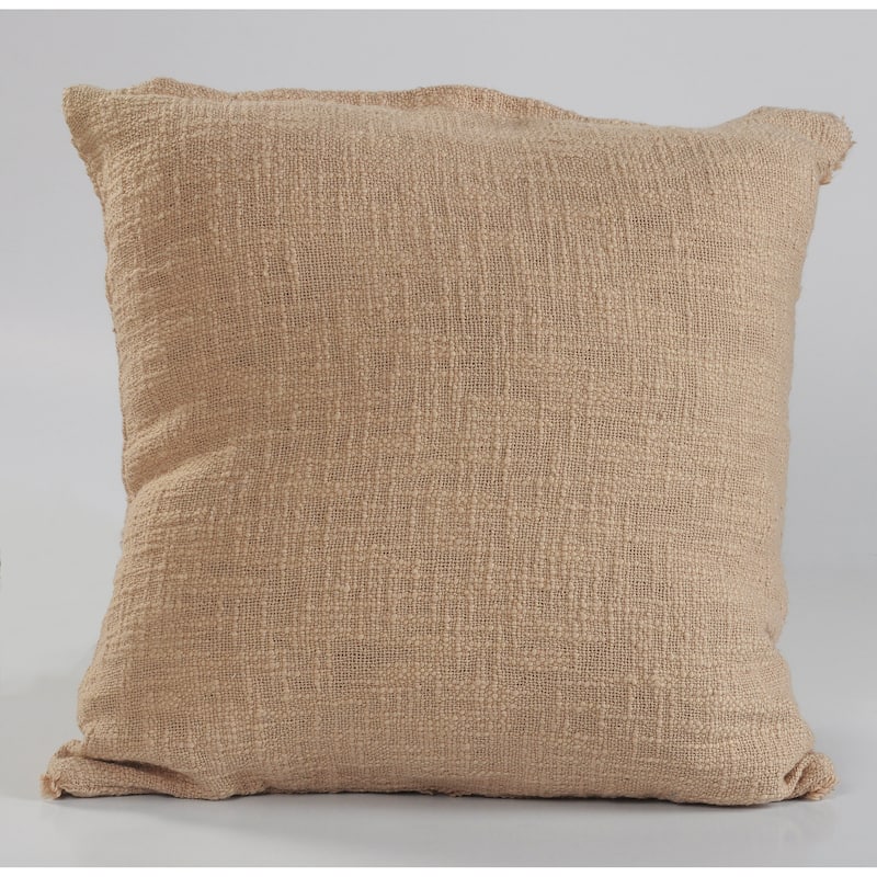 Sevita shoreline Natural Cotton Square Pillow, Feather Filled, Set of 2 or 4