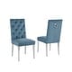 preview thumbnail 15 of 14, Best Quality Furniture Velvet Button Tufted Side Chairs with Chrome Base- Set of 2