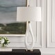 preview thumbnail 3 of 6, Uttermost Promenade White Table Lamp - 33.25" H X 18" W X 12" D