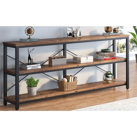 70.8 Inches Console Table 3 Tiers TV Stand Sofa Table