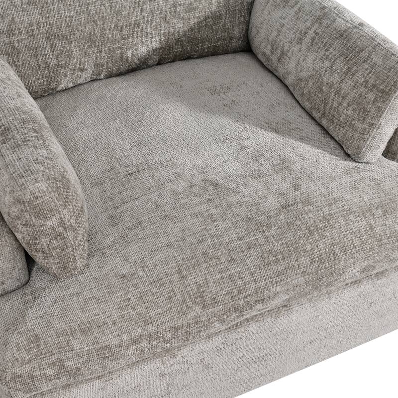 Chenille Oversized 41.5" Wide Down Fill Sofa Lounge Chair and A Half
