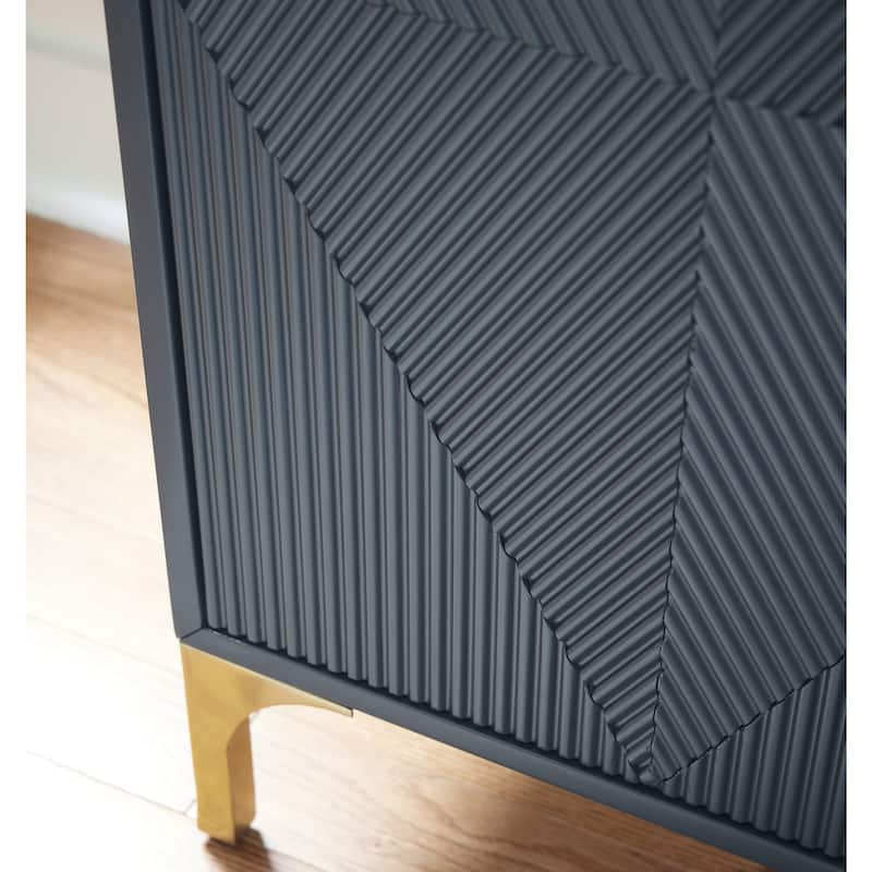 Signature Design by Ashley Loirwick Dark Blue Accent Cabinet - 72" W x 15.88" D x 36.25" H