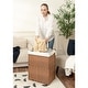 preview thumbnail 78 of 78, Laundry Hamper with Lid Rattan Basket with Removable Bags and Wheels