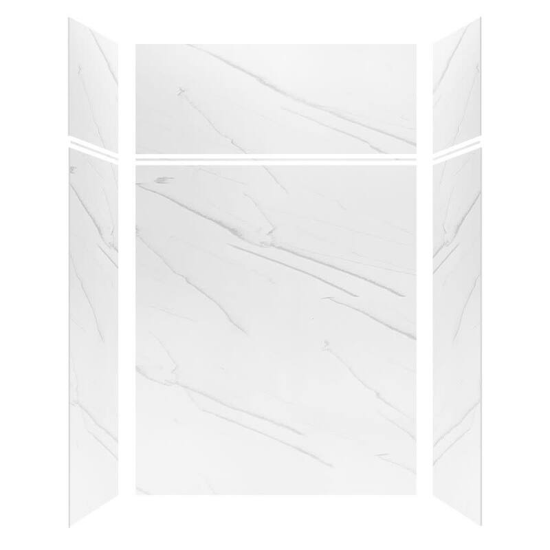 Transolid LWKX60367224 Lusso 96" H x 60" W x 36" D Three Wall Alcove