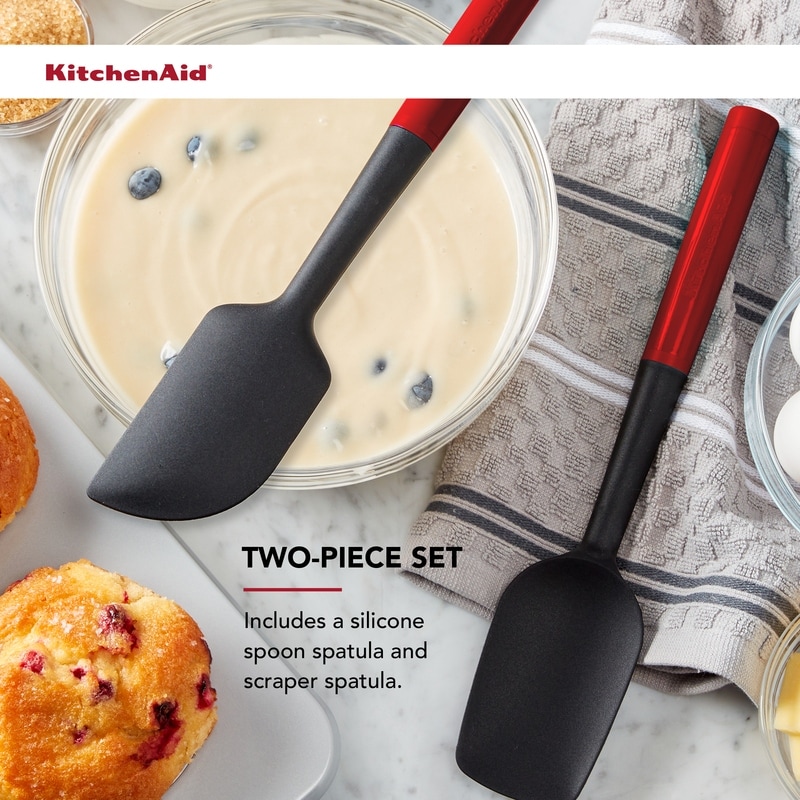 KitchenAid Spatula Set Core Emperor Red Birchwood 3-Piece