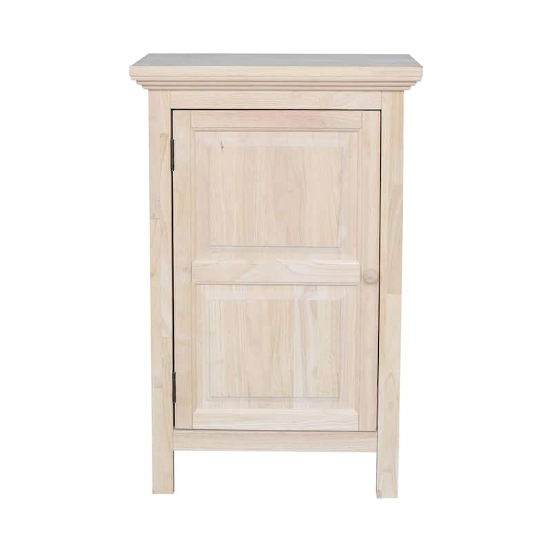 Solid Wood Storage Cabinet Cupboard - 36 Inch - Unfinished