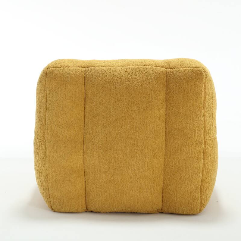 Fluffy bean bag chair with memory foam and ottoman